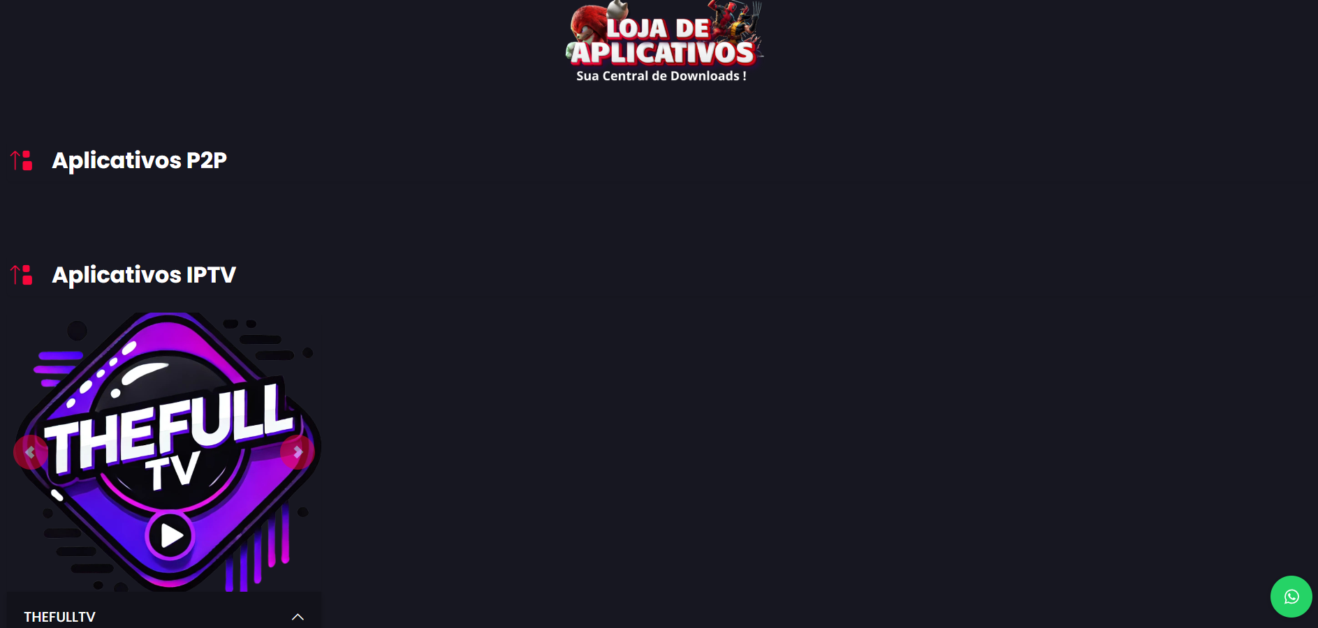 LOJA DE APLICATIVOS